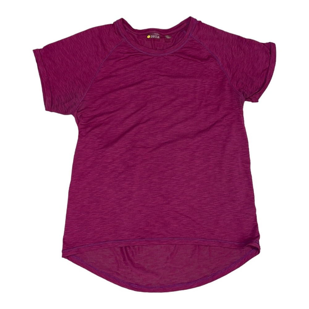 Zella Woman’s Fuchsia Athletic Tee With Back Vents Size XS